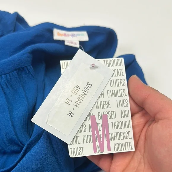 Blue Relaxed Short Sleeve Button Down Shirt - Picture 5 of 6